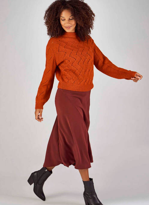 Fustă midi roșu CLOUDS OF FASHION femeie