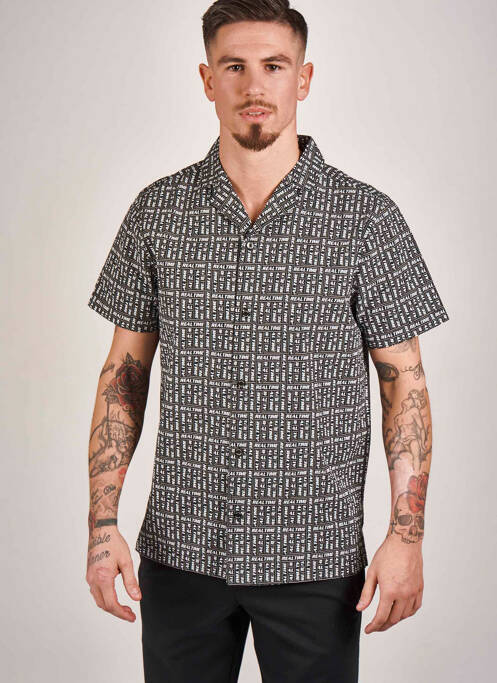 Cămașă cu mâneci scurte negru DYJCODE BY DENNIS PRAET  bărbat