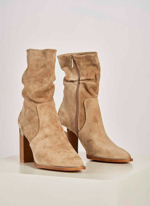 Botine/Ghete taupe DEUX. BY ELINE DE MUNCK femeie