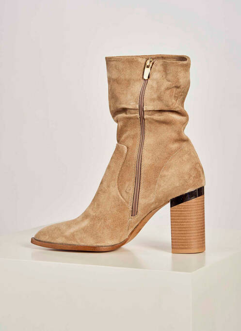Botine/Ghete taupe DEUX. BY ELINE DE MUNCK femeie