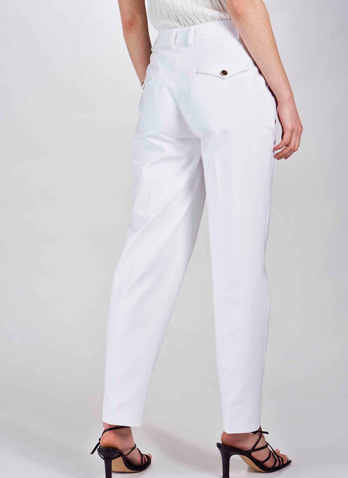 Pantalon drept alb DEUX. BY ELINE DE MUNCK femeie