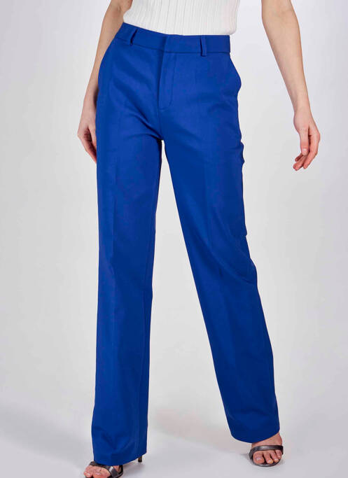 Pantalon drept albastru DEUX. BY ELINE DE MUNCK femeie