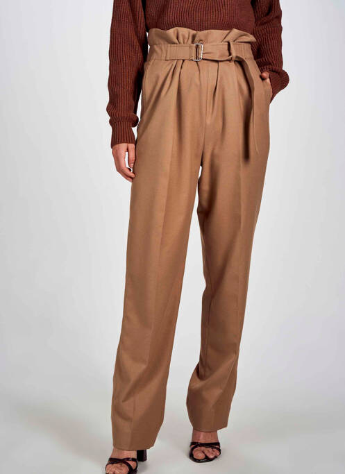 Pantalon chino maro DEUX. BY ELINE DE MUNCK femeie