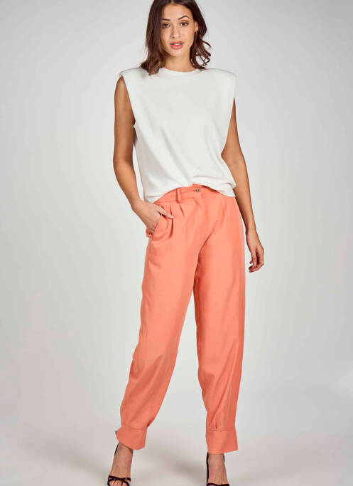 Pantalon chino portocaliu DEUX. BY ELINE DE MUNCK femeie