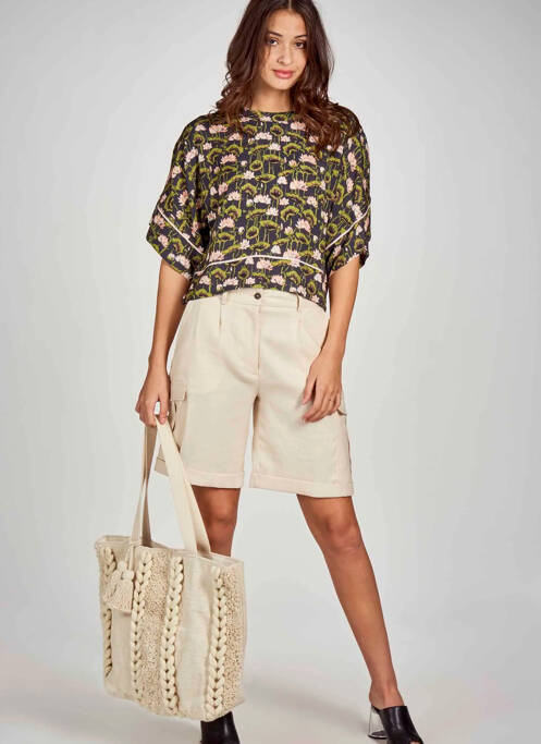 Bermudă bej DEUX. BY ELINE DE MUNCK femeie