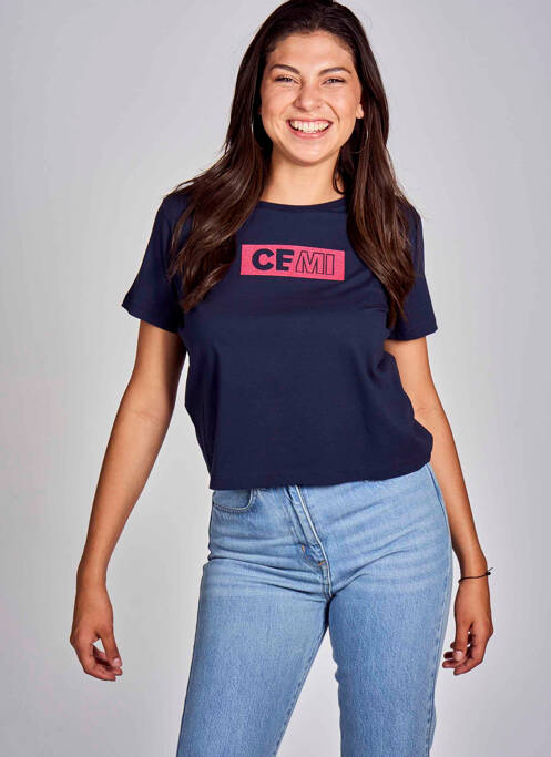 Tricou albastru CEMI femeie