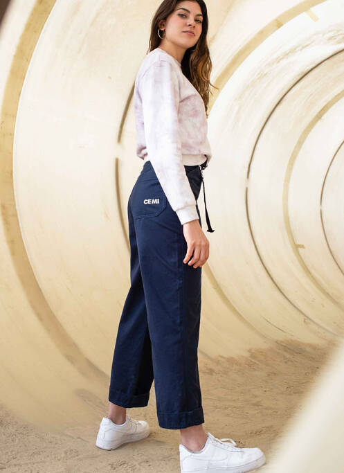 Pantalon cargo albastru CEMI femeie