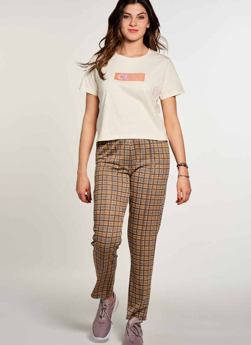 Tricou bej CEMI femeie