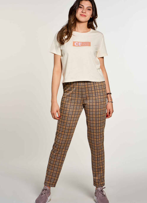 Tricou bej CEMI femeie