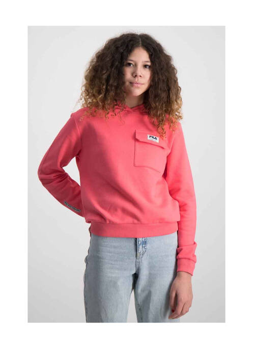 Hanorac cu glugă portocaliu FILA fată