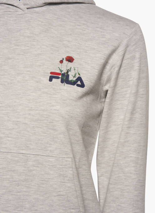 Hanorac cu glugă gri FILA fată