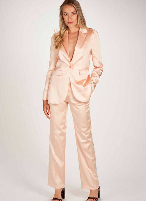 Pantalon drept roz FOUDRE BY AURELIE VAN DAELEN femeie