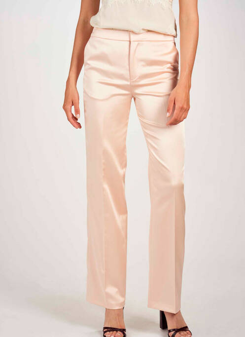 Pantalon drept roz FOUDRE BY AURELIE VAN DAELEN femeie