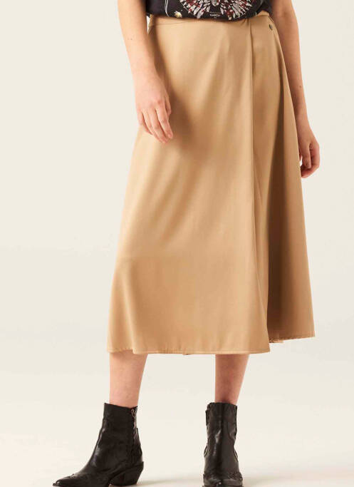 Fustă midi auriu GARCIA femeie