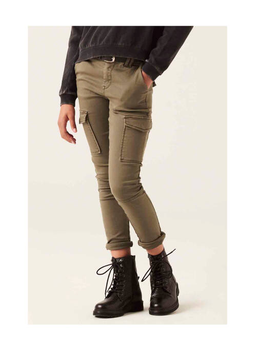 Pantalon cargo verde GARCIA fată