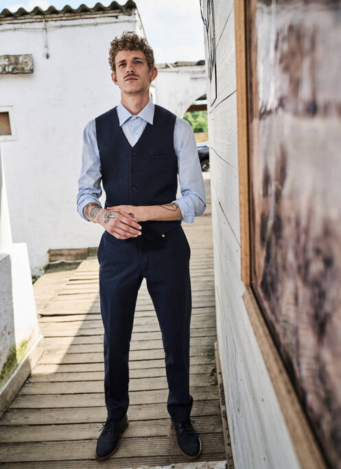 Pantalon chino albastru LE FABULEUX MARCEL DE BRUXELLES bărbat