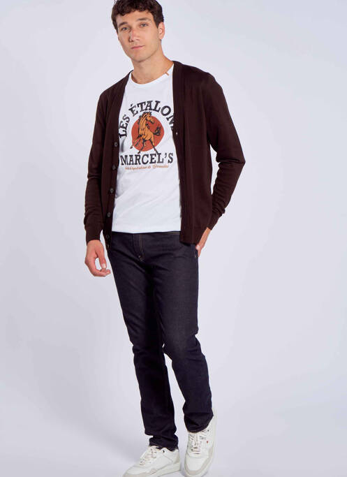 Vestă cu mâneci lungi maro LE FABULEUX MARCEL DE BRUXELLES bărbat