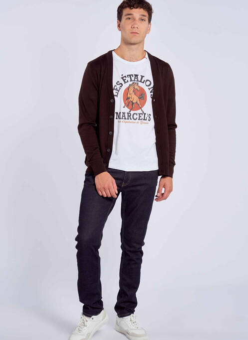 Vestă cu mâneci lungi maro LE FABULEUX MARCEL DE BRUXELLES bărbat