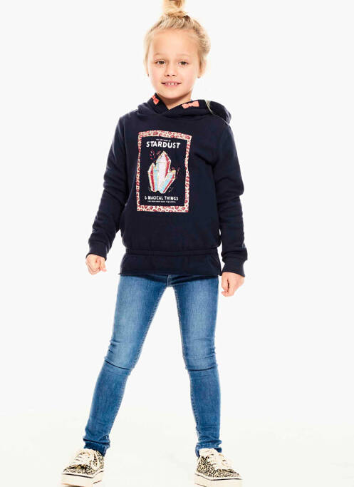 Hanorac cu glugă albastru GARCIA fată