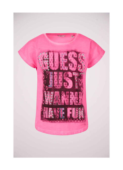 Tricou roz GUESS fată