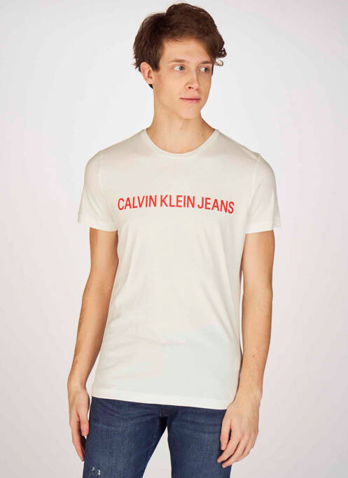 Tricou alb CALVIN KLEIN bărbat