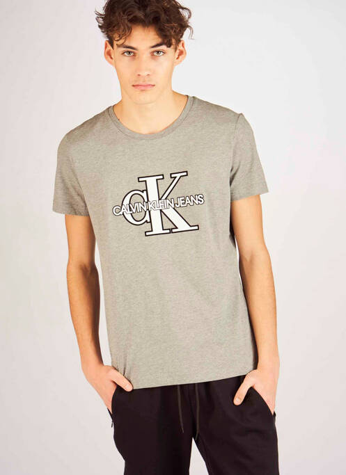 Tricou gri CALVIN KLEIN bărbat