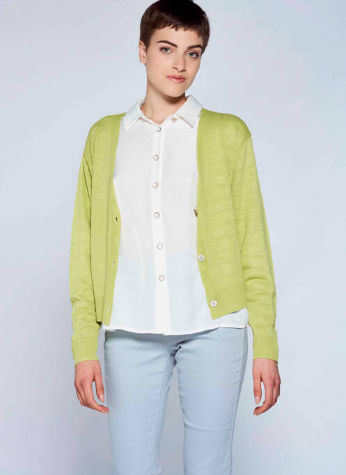 Cardigan petrecut verde BELLITA femme