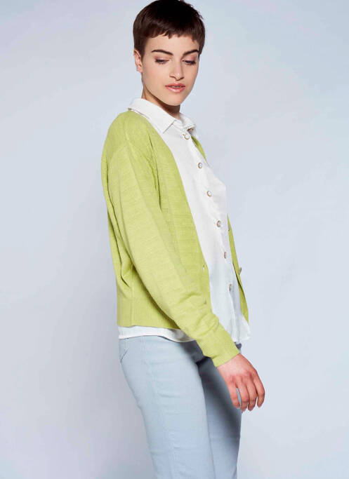 Cardigan petrecut verde BELLITA femme