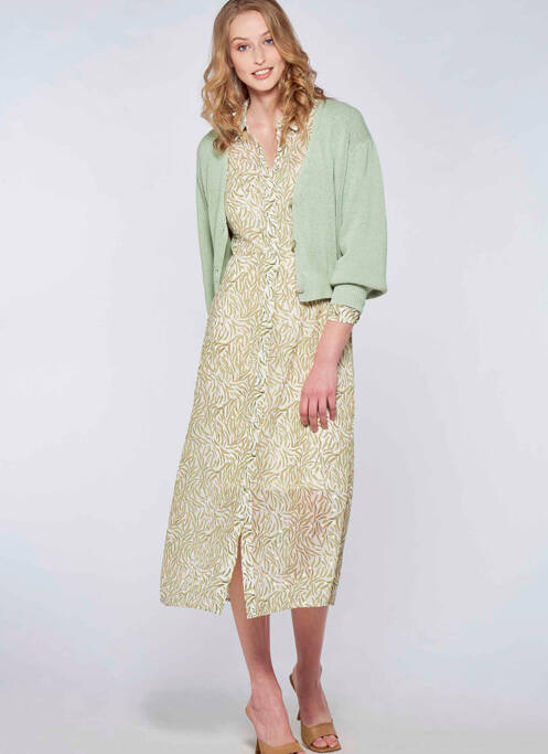 Vestă cu mâneci lungi verde BELLITA femeie