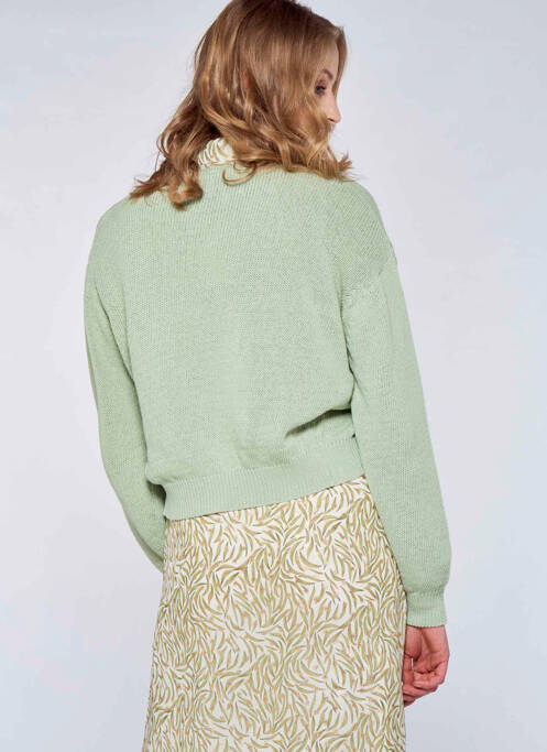 Vestă cu mâneci lungi verde BELLITA femeie