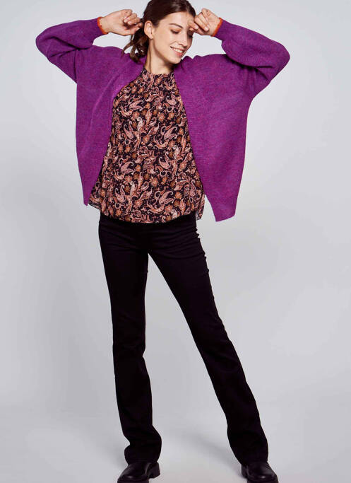 Vestă cu mâneci lungi violet BELLITA femeie