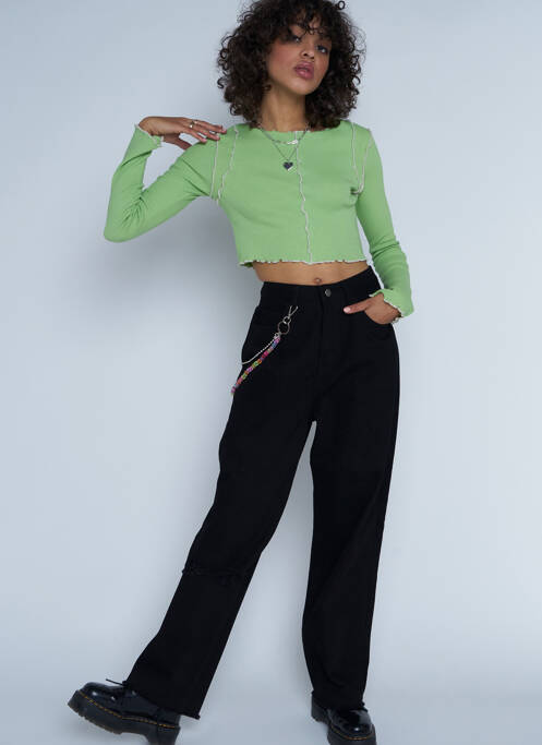 Blugi cu croială dreaptă negru DAISY STREET femme