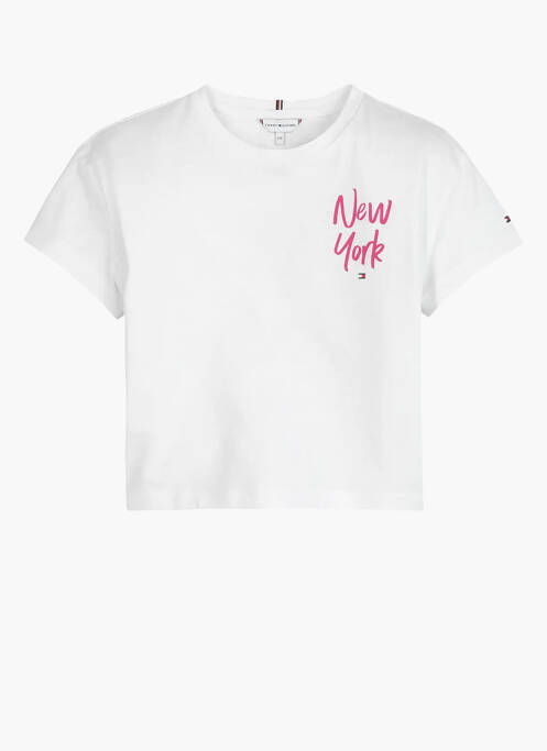 Tricou alb TOMMY HILFIGER fată