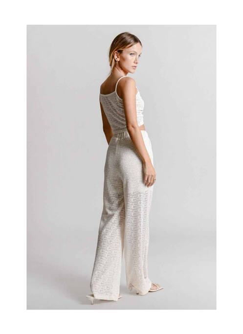 Pantalon evazat bej MOLLY BRACKEN femeie