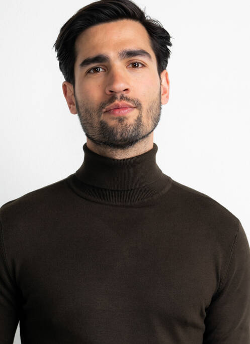 Pulover cu guler înalt maro PETROL INDUSTRIES bărbat