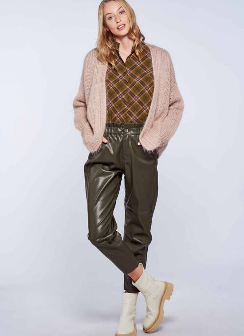 Vestă cu mâneci lungi bej PLEASE femeie