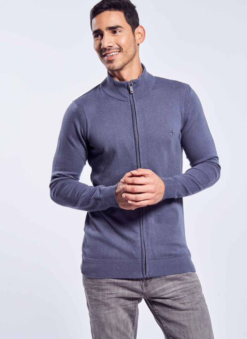 Vestă cu mâneci lungi albastru HAZE&FINN bărbat