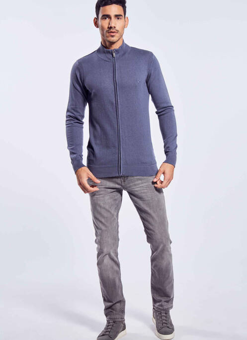 Vestă cu mâneci lungi albastru HAZE&FINN bărbat