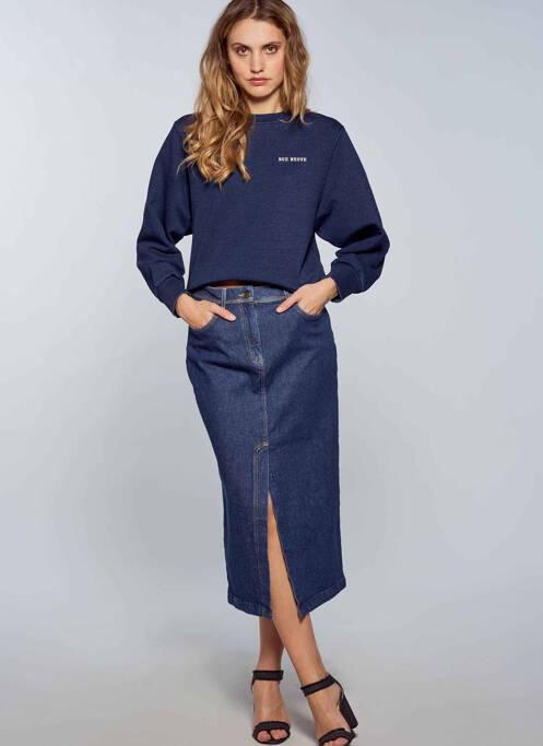 Fustă midi albastru LE FABULEUX MARCEL DE BRUXELLES femeie