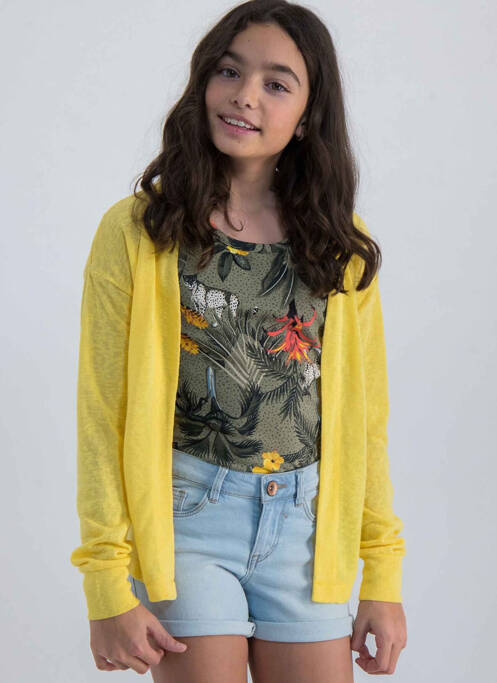 Vestă cu mâneci lungi galben GARCIA fată