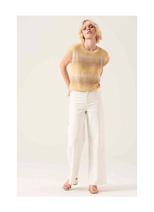 Blugi cu croială dreaptă bej GARCIA femeie