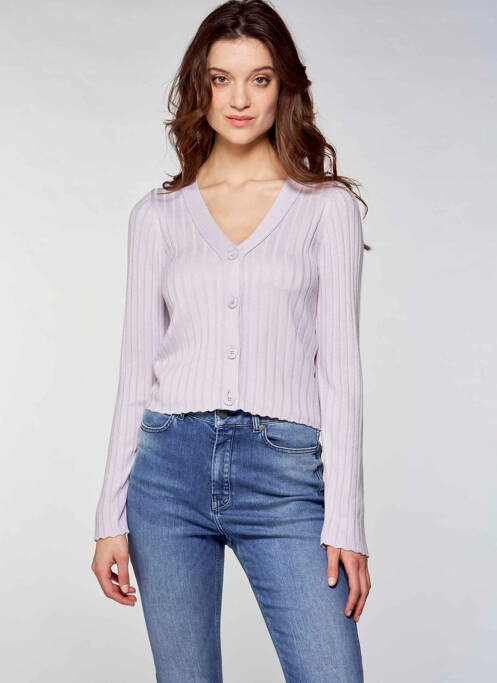 Vestă cu mâneci lungi violet OGL femeie