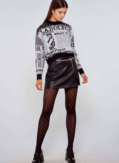 Fustă scurtă negru OGL femeie