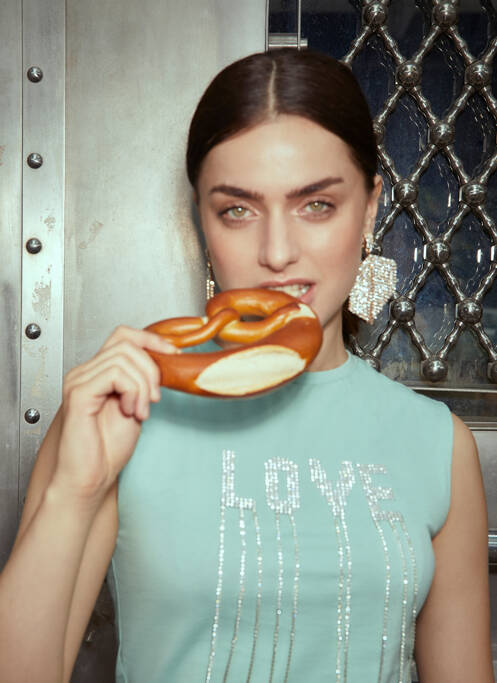 Top albastru OGL femme