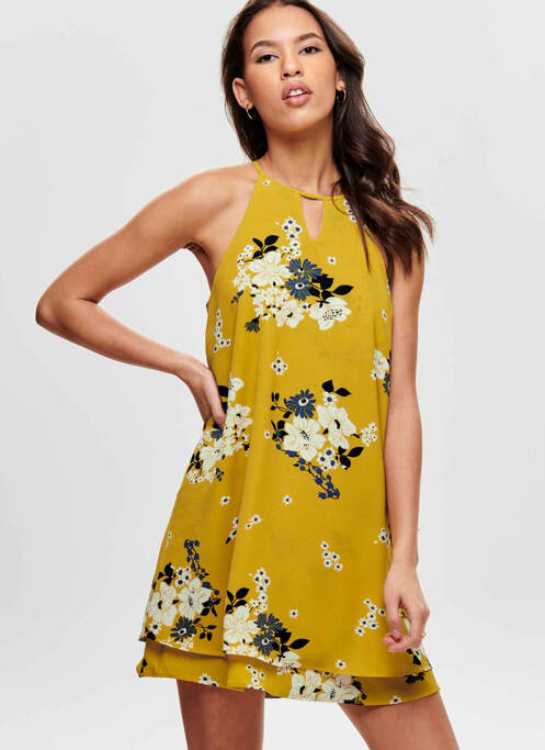 Rochie scurtă galben ONLY femeie