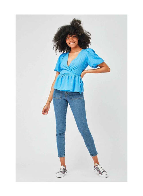 Top albastru NAF NAF femeie