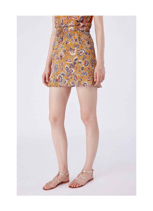 Fustă scurtă galben NAF NAF femeie