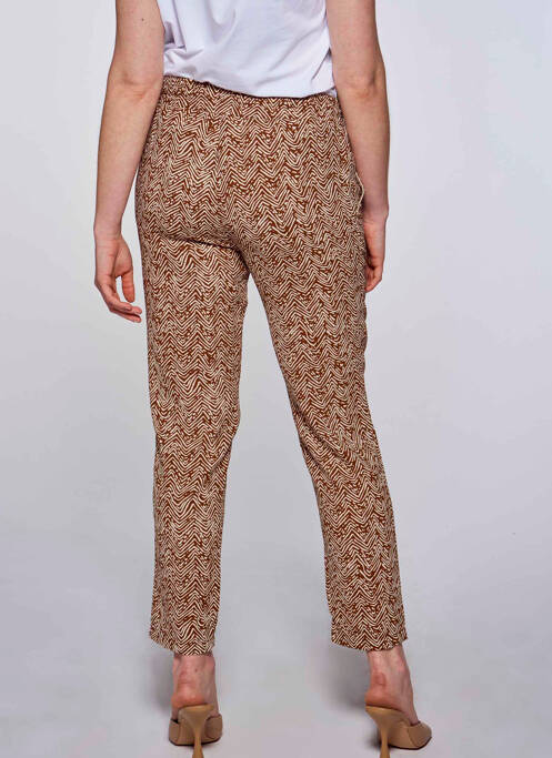 Pantalon evazat bej LE TEMPS DES CERISES femeie