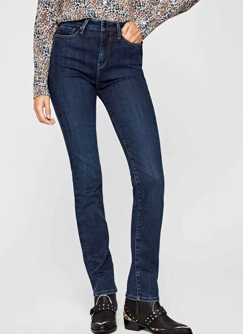 Blugi cu croială slim albastru PEPE femeie