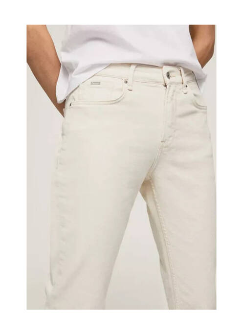 Blugi cu croială dreaptă alb PEPE femeie